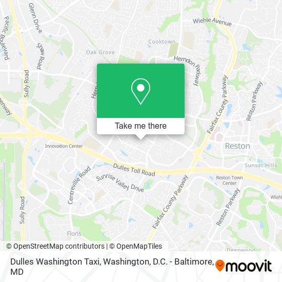 Mapa de Dulles Washington Taxi