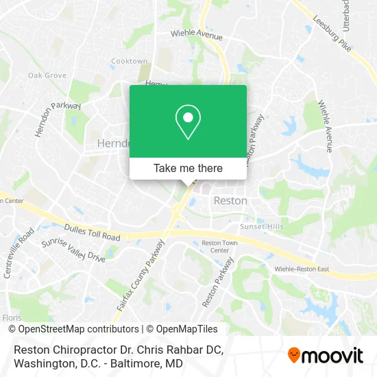 Reston Chiropractor Dr. Chris Rahbar DC map