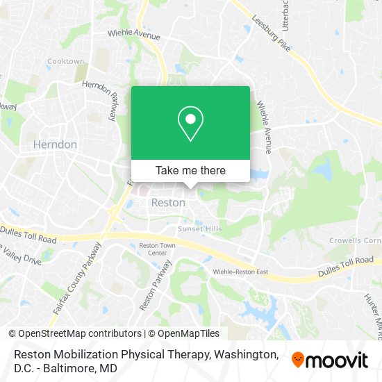 Mapa de Reston Mobilization Physical Therapy