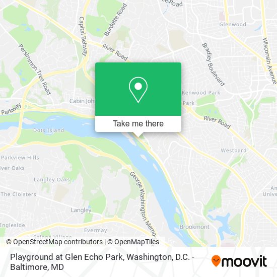 Playground at Glen Echo Park map