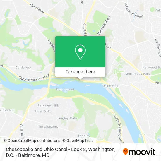 Chesepeake and Ohio Canal - Lock 8 map