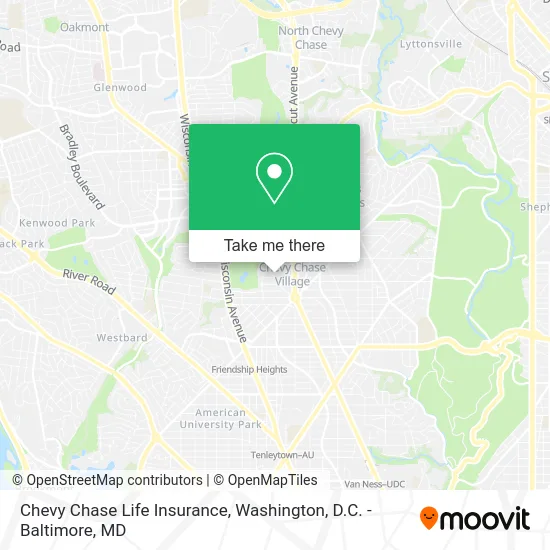 Chevy Chase Life Insurance map