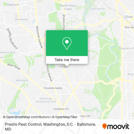 Mapa de Presto Pest Control