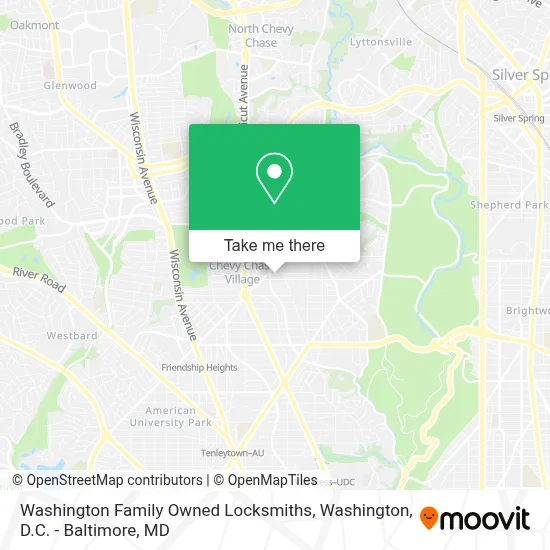 Washington Family Owned Locksmiths map
