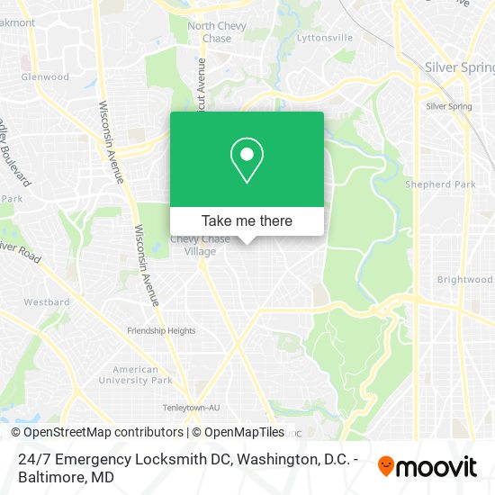 24/7 Emergency Locksmith DC map
