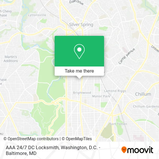 AAA 24/7 DC Locksmith map