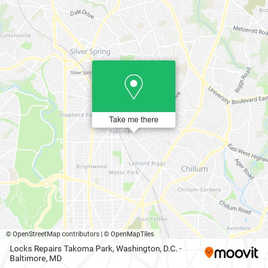 Locks Repairs Takoma Park map