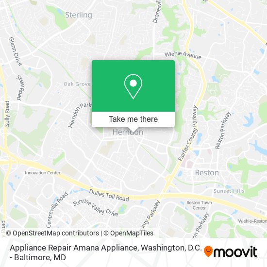 Appliance Repair Amana Appliance map
