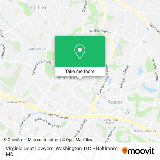 Mapa de Virginia Debt Lawyers