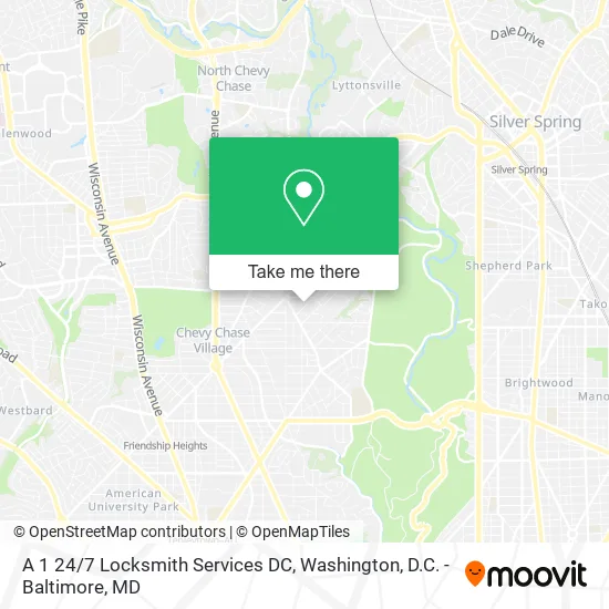 Mapa de A 1 24/7 Locksmith Services DC
