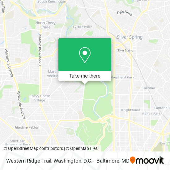 Western Ridge Trail map
