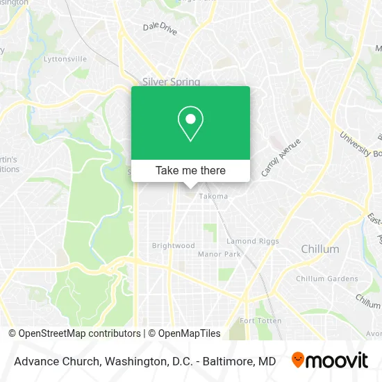 Advance Church map