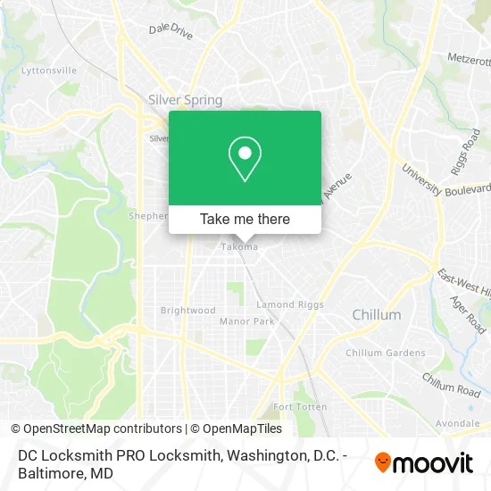 Mapa de DC Locksmith PRO Locksmith