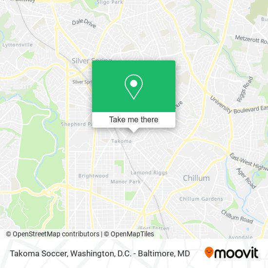 Takoma Soccer map