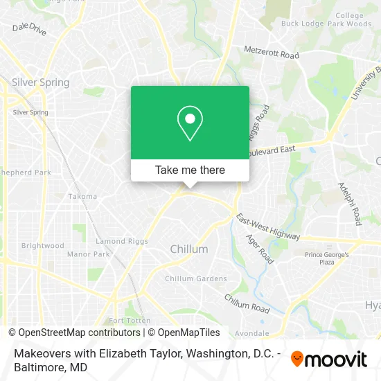 Makeovers with Elizabeth Taylor map