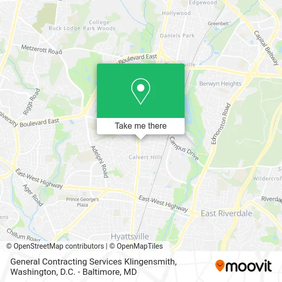 General Contracting Services Klingensmith map