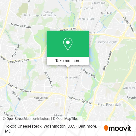 Tokoa Cheesesteak map