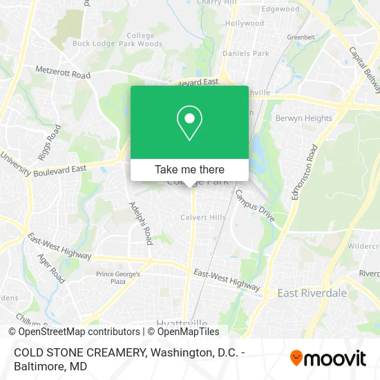 COLD STONE CREAMERY map