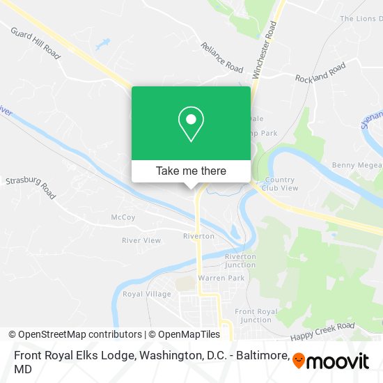 Mapa de Front Royal Elks Lodge