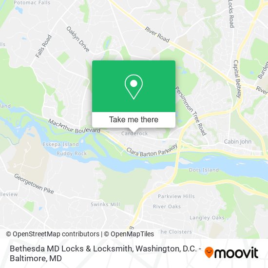 Bethesda MD Locks & Locksmith map