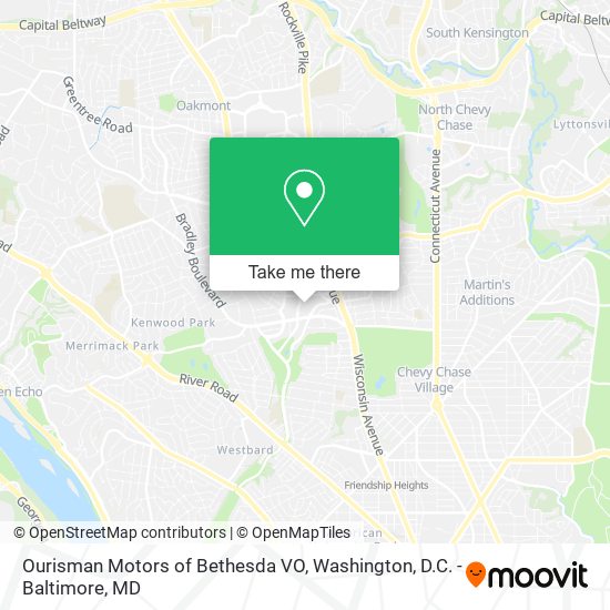 Ourisman Motors of Bethesda VO map