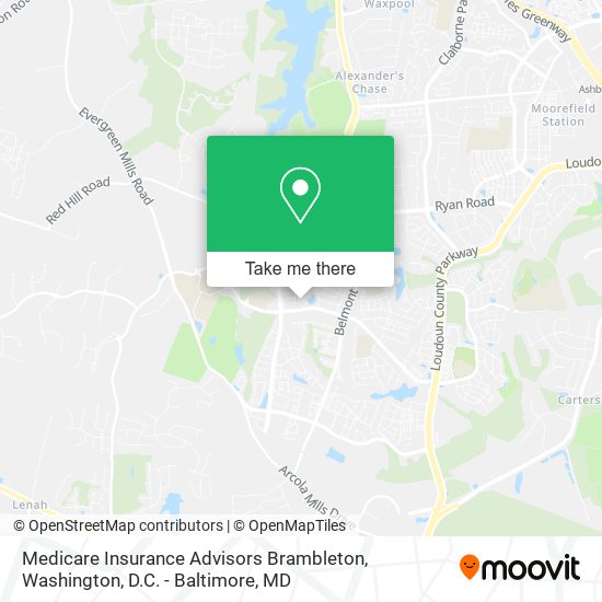 Medicare Insurance Advisors Brambleton map