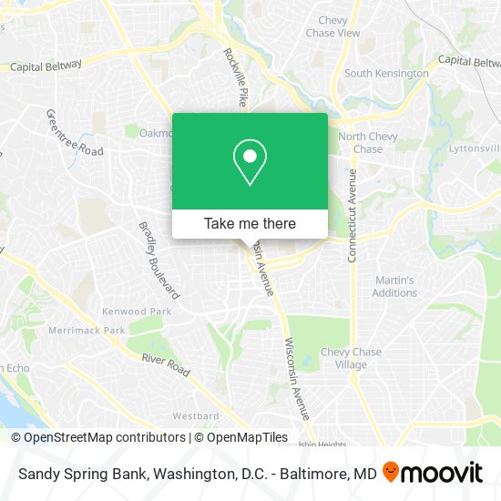 Mapa de Sandy Spring Bank
