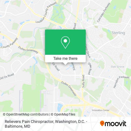 Mapa de Relievers Pain Chiropractor