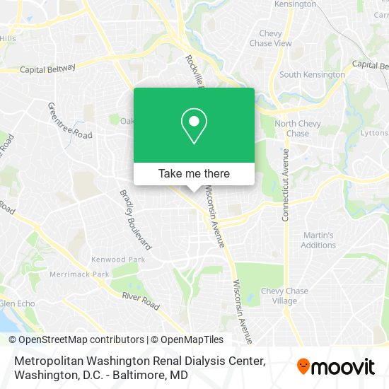Metropolitan Washington Renal Dialysis Center map
