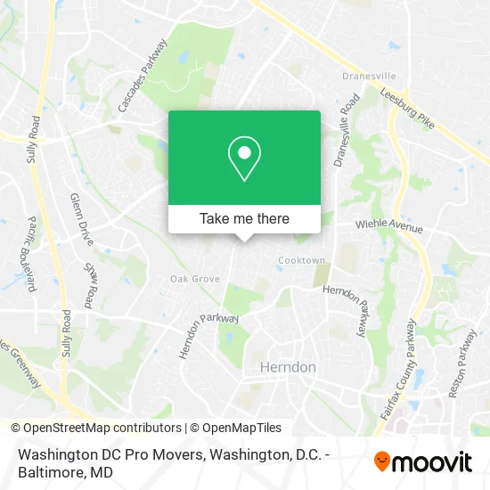 Mapa de Washington DC Pro Movers
