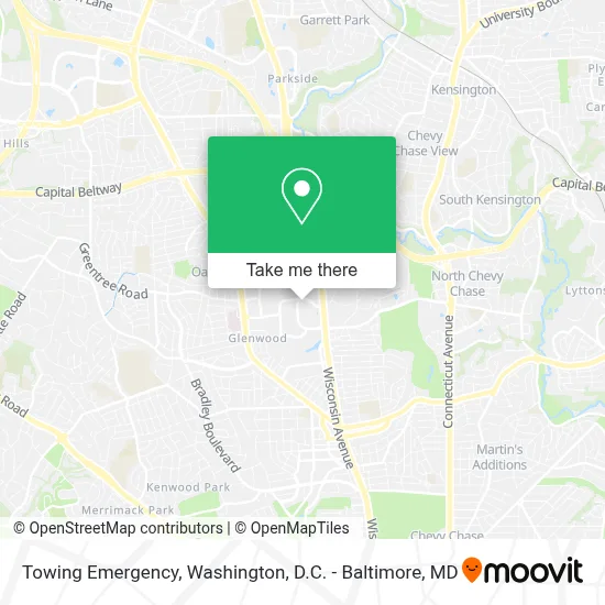 Towing Emergency map