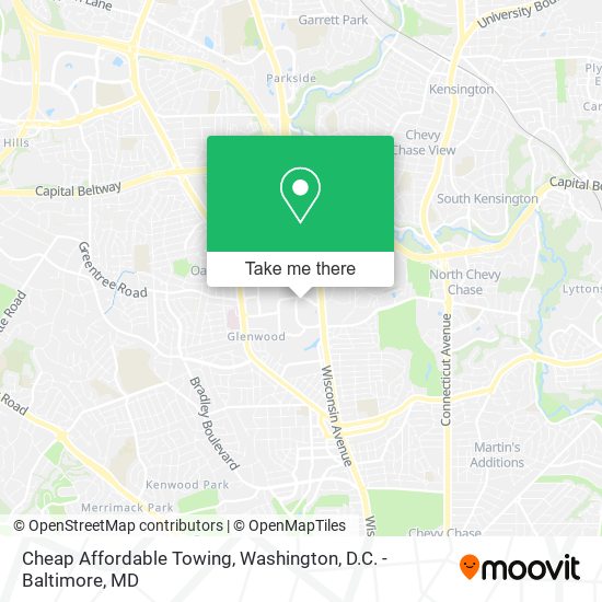 Cheap Affordable Towing map