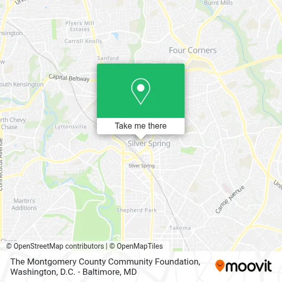 The Montgomery County Community Foundation map