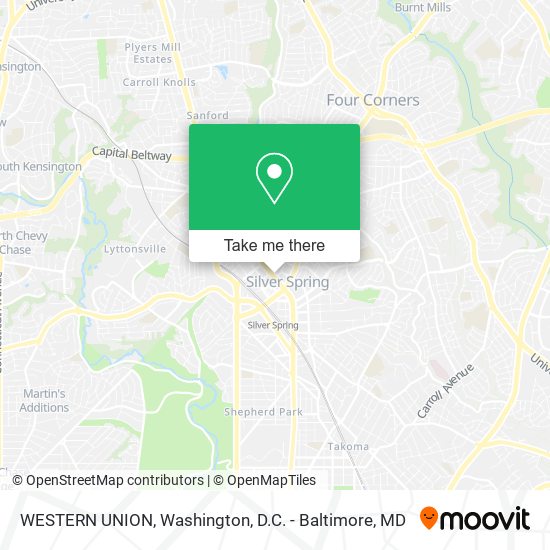 Mapa de WESTERN UNION