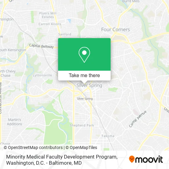 Minority Medical Faculty Development Program map
