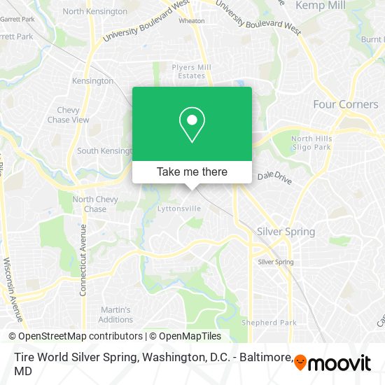 Tire World Silver Spring map