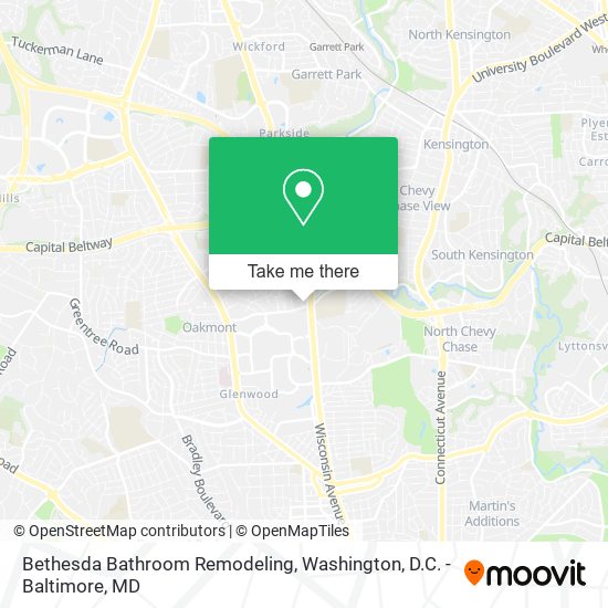 Bethesda Bathroom Remodeling map