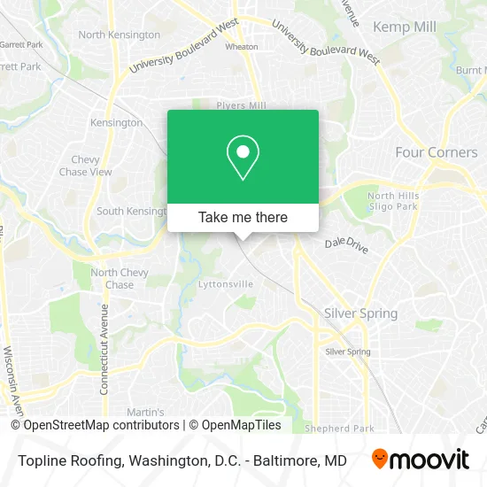 Topline Roofing map