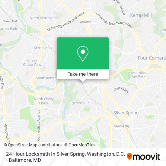 24 Hour Locksmith In Silver Spring map