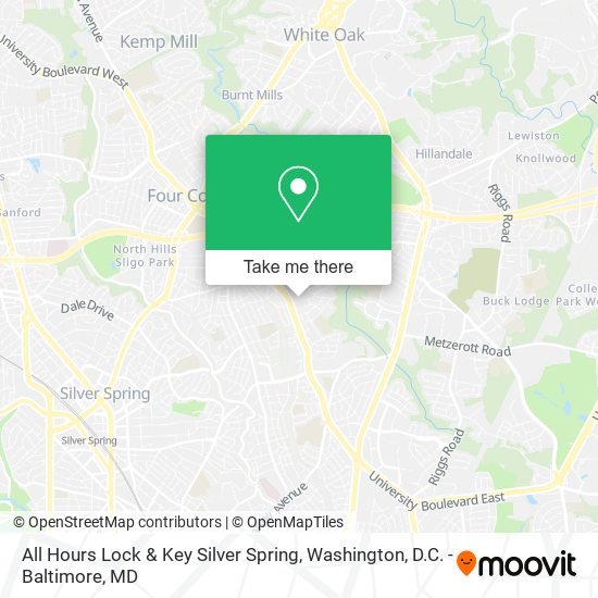 All Hours Lock & Key Silver Spring map