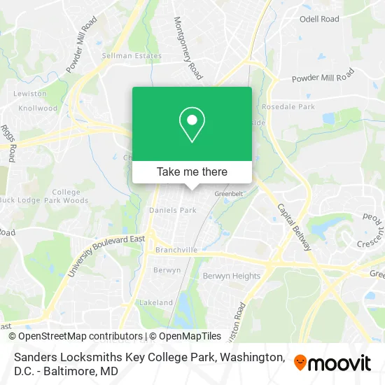 Mapa de Sanders Locksmiths Key College Park