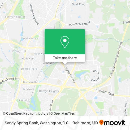 Sandy Spring Bank map
