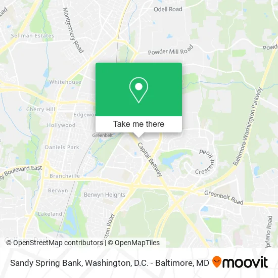 Sandy Spring Bank map
