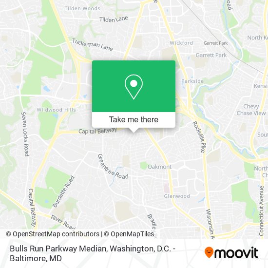 Bulls Run Parkway Median map