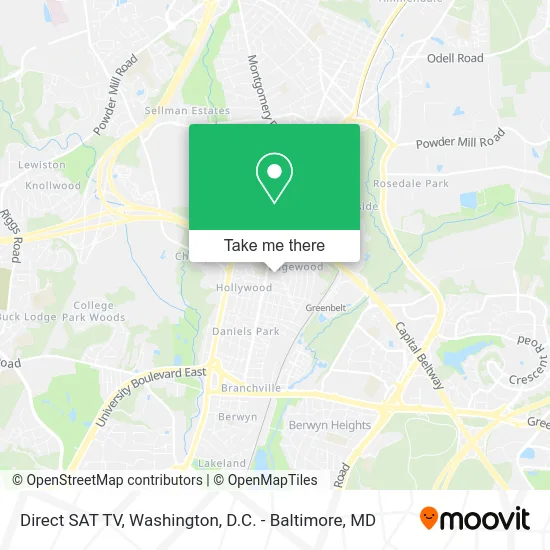 Direct SAT TV map
