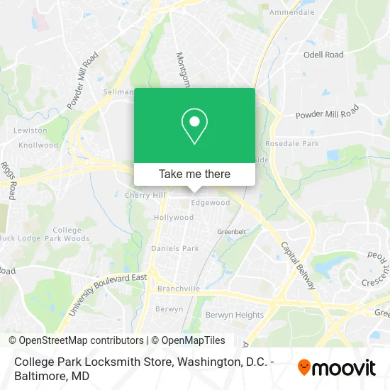 College Park Locksmith Store map