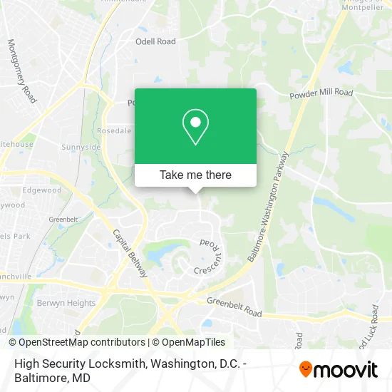 High Security Locksmith map