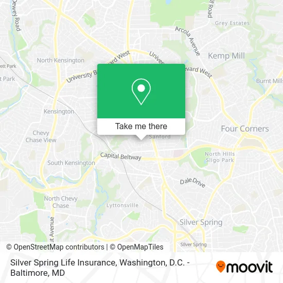Silver Spring Life Insurance map