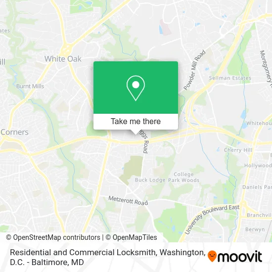 Residential and Commercial Locksmith map