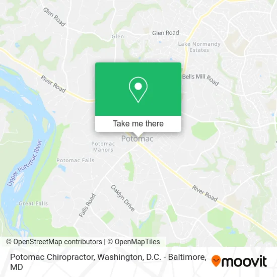 Potomac Chiropractor map